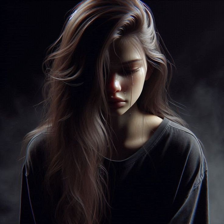 Crying girl dp for whatsapp