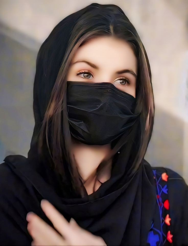 Stylish girl pic hiding face